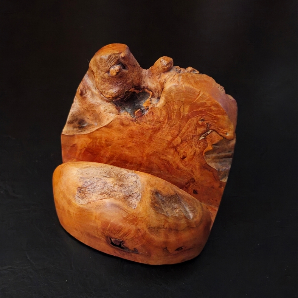 Handcrafted Wooden Maple Burl Letter Holder